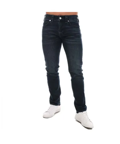 True Religion Mens Rocco Skinny Jeans in Denim - Blue Cotton