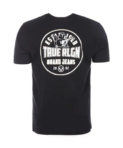 True Religion Mens TRBJ 2002 Crew Neck T-Shirt in Black