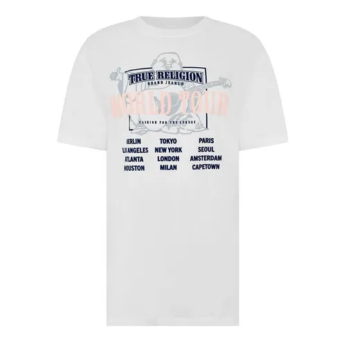 True Religion World Tour Boyfrien T-Shirt - White
