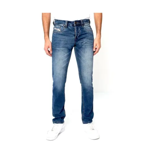 True Rise , Jeans Stretch Men - A-11027 ,Blue male, Sizes: