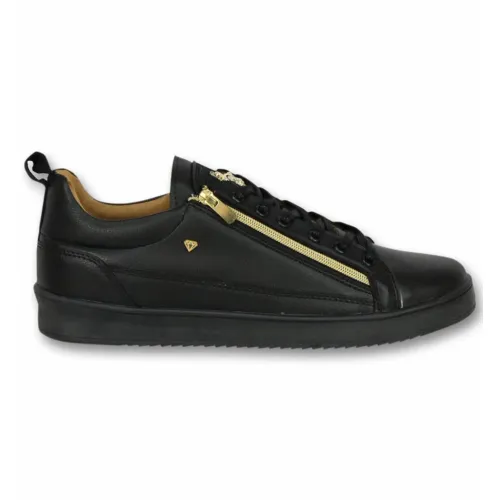 True Rise , Stylish Shoes for Boys - Sneaker Bee Black Gold - Cms97 ,Black male, Sizes: