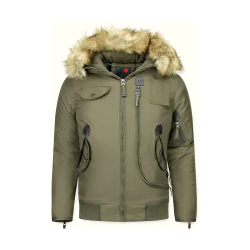 True Rise , Winter Jacket for Men - Pilot Jacket ,Green male, Sizes: