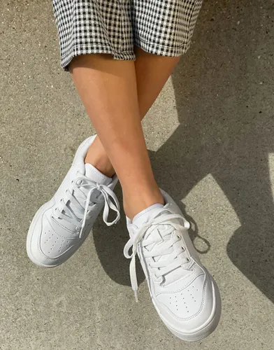 Truffle Collection chunky flatform trainers in white