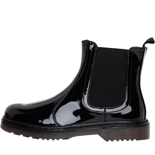 Truffle Collection Womens Buk Chelsea Boots Black Patent