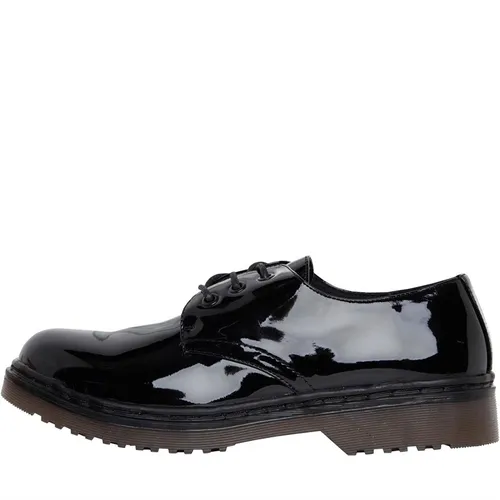 Truffle Collection Womens Buk Derby Shoes Black Patent