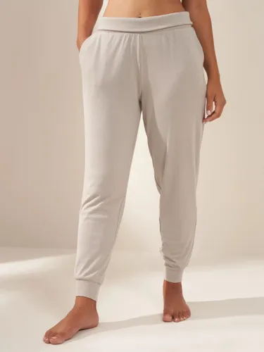 Truly Greige Ribbed Hareem Joggers - Greige - Female