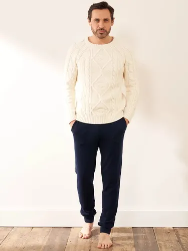 Truly Mayfair Chunky Cable Knit Fisherman Jumper, Ivory - Ivory - Male