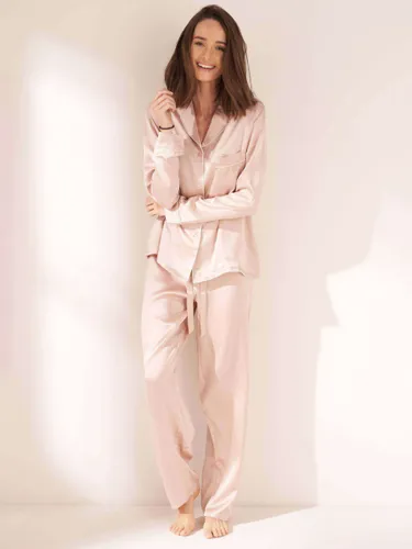 Truly Silk Satin Pyjama Set - Blush - Female