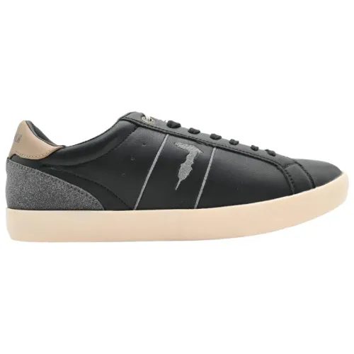 Trussardi , Black Leather Sneakers ,Multicolor male, Sizes: