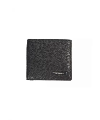 Trussardi Mens Black Leather Wallet - One Size