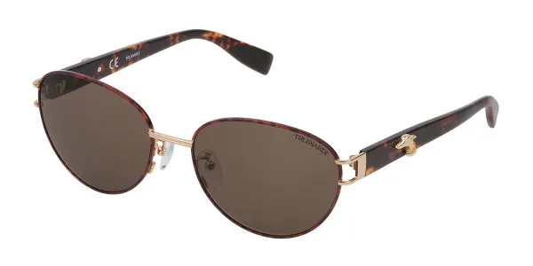 Trussardi STR374 0320 Women's Sunglasses Gold Size 58