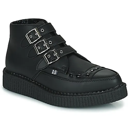 TUK  POINTED CREEPER 3 BUCKLE BOOT  women's Mid Boots in Black