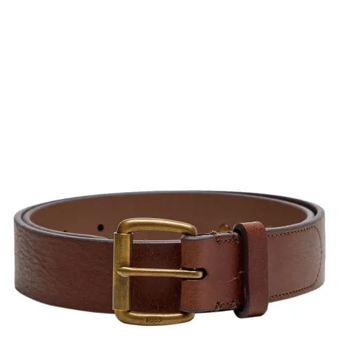 Tumbled Leather Belt - Brown