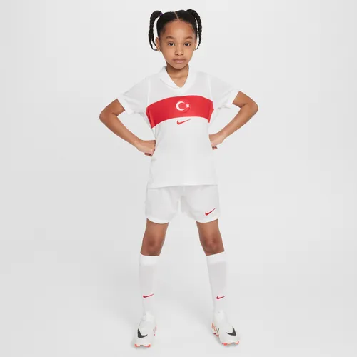 Türkiye 2024/25 Stadium Home Younger Kids' Nike Football Replica Kit - White - Polyester