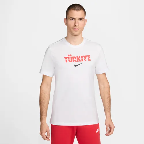 Türkiye Crest Men's Nike Football T-Shirt - White - Cotton