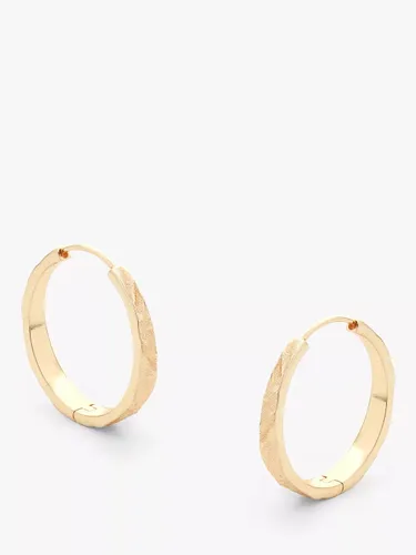 Tutti & Co Amble Textured Hoop Earrings - Gold - Female