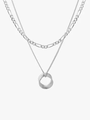 Tutti & Co Cypress Double Layer Pendant Necklace - Silver - Female