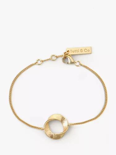 Tutti & Co Cypress Twist Bracelet, Gold - Gold - Female
