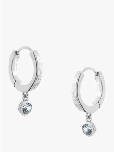 Tutti & Co December Birthstone Earrings, Blue Topaz/Silver - Silver - Female