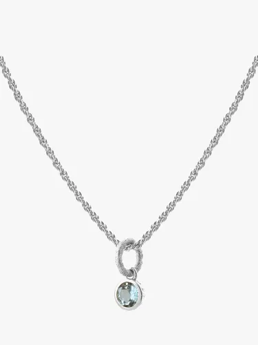 Tutti & Co December Birthstone Necklace, Blue Topaz - Silver - Female