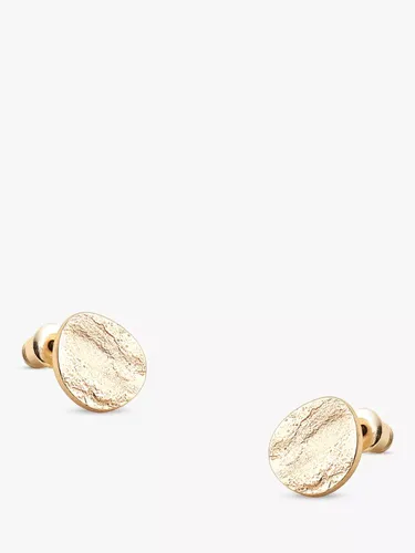 Tutti & Co Frost Textured Stud Earrings - Gold - Female