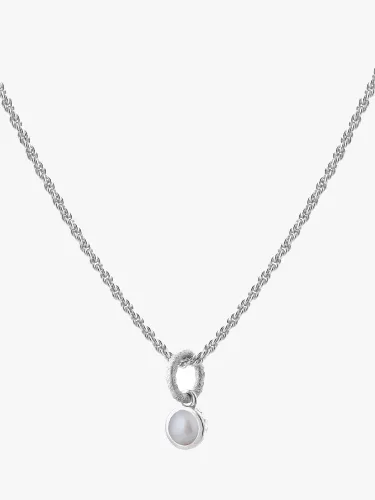 Tutti & Co June Birthstone Necklace, Pearl - Silver - Female