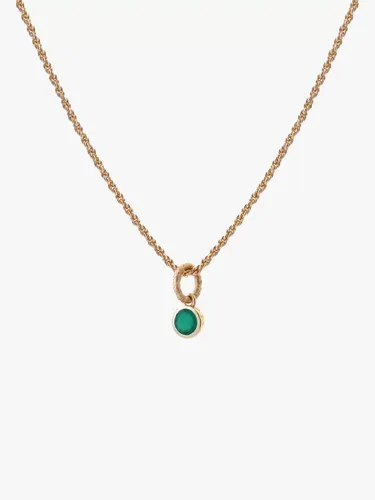 Tutti & Co May Birthstone Necklace, Green Onyx - Gold - Female