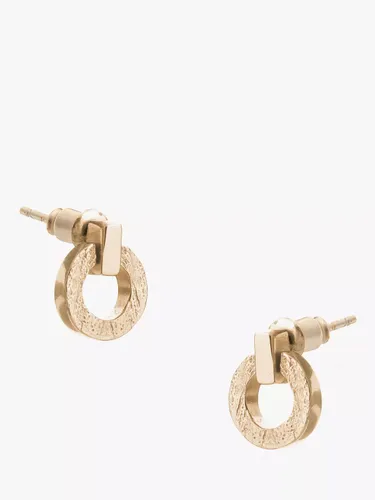 Tutti & Co Palm Collection Textured Circle Stud Earrings - Gold - Female