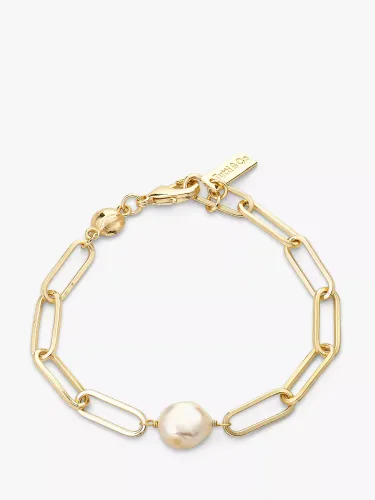 Tutti & Co Prosper Freshwater Pearl Chain Bracelet, Gold - Gold - Female