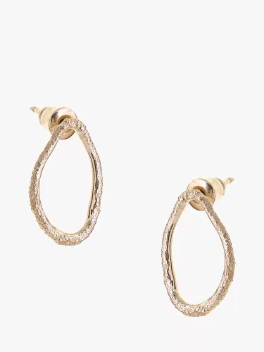 Tutti & Co Seize Textured Drop Earrings - Gold - Female