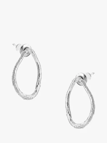 Tutti & Co Seize Textured Drop Earrings - Silver - Female
