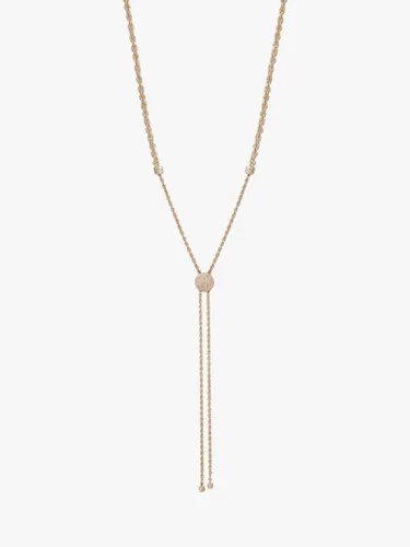 Tutti & Co Twisted Rope Slider Necklace - Gold - Female