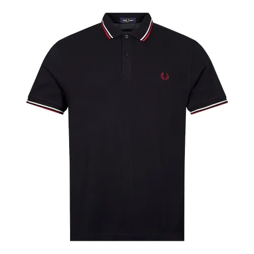 Twin Tipped Polo Shirt - Navy / White / Red