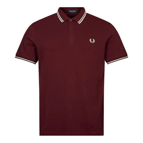 Twin Tipped Polo Shirt - Oxblood / White