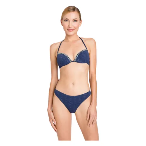 Twinset , Blue Sea Push-up Bikini Set ,Blue female, Sizes: