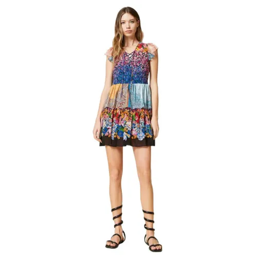 Twinset , Bohemian Floral Dress ,Multicolor female, Sizes: