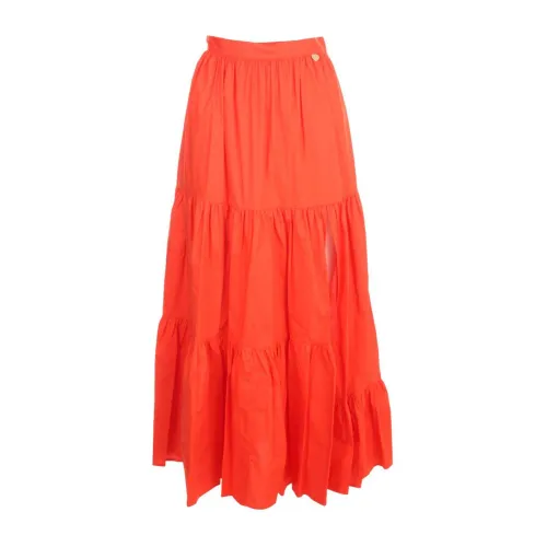 Twinset , Maxi skirt ,Red female, Sizes: