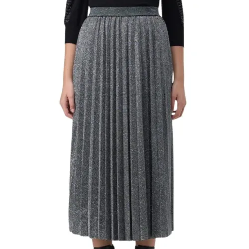 Twinset , Pleated Long Skirts ,Gray female, Sizes: