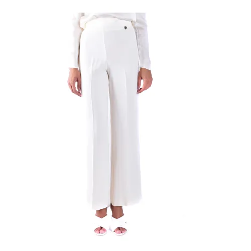Twinset , Wide-leg trousers ,White female, Sizes: