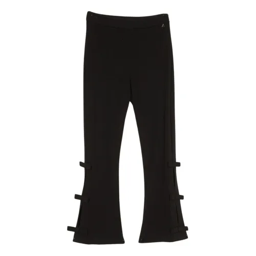 Twinset , Wide Trousers ,Black female, Sizes: