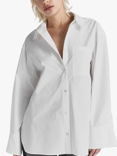 Twist & Tango Fiona Organic Cotton Oversized Shirt, White - White - Female