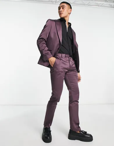 Twisted Tailor Draco suit trousers in purple sage