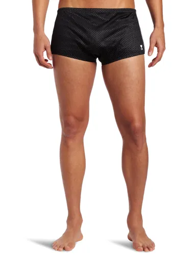 TYR Men's Poly Mesh Trainer Swim Suit (Black