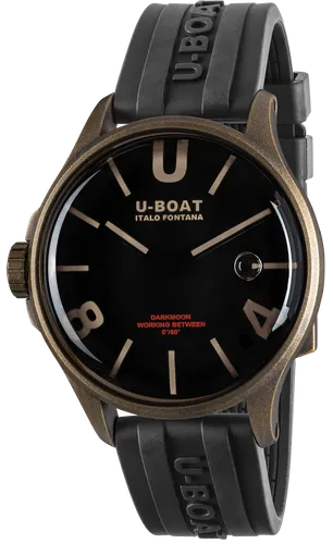 U-Boat Watch Darkmoon 44 Brown Black Curve Vintage
