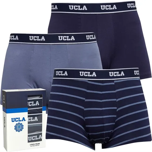 UCLA Mens Three Pack Boxers Peacoat/Stripe/Light Grey Marl