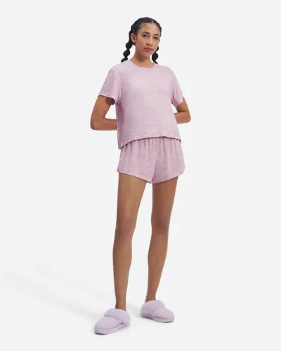 UGG® Aniyah Top & Short Set for Women in Pink Multi Heather