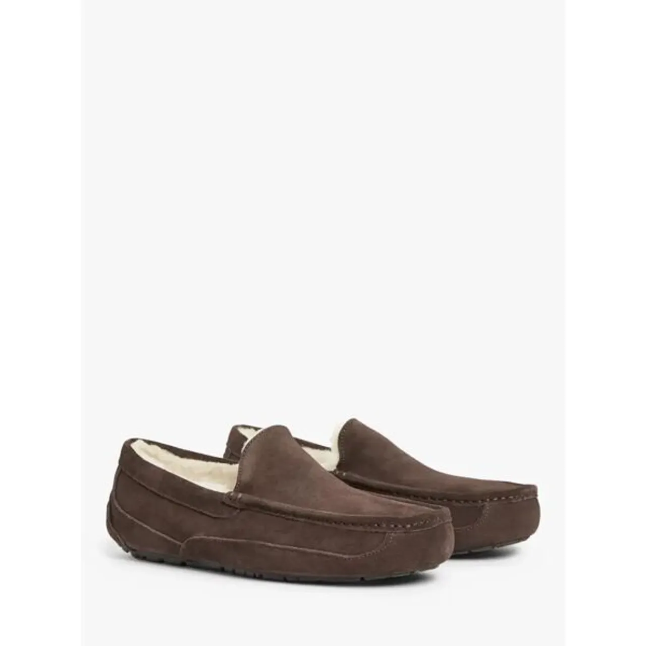 UGG Ascot Moccasin Suede Slippers - Espresso - Male