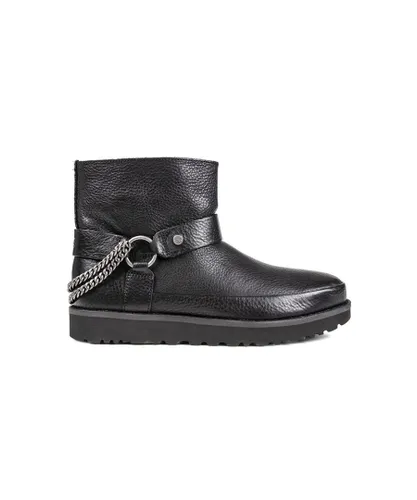Ugg Australia Womens Ugg Deconstructed Mini Chains Boots - Black Leather