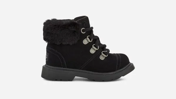 UGG® Azell Hiker Weather Boot for Kids in Black Suede