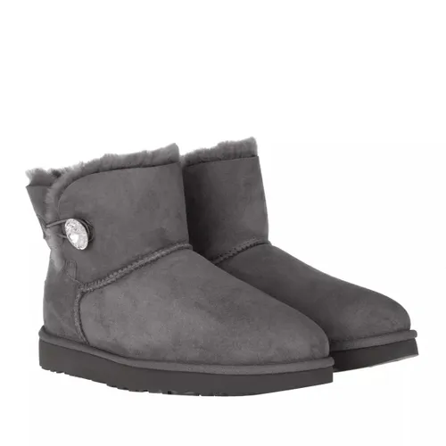 UGG Boots & Ankle Boots - W Mini Bailey Button Bling - grey - Boots & Ankle Boots for ladies